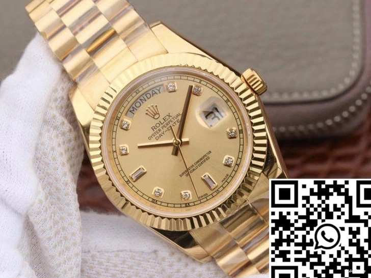 EW 218238 Rolex Day-Date II Factory Gold 40MM Yellow Dial 18K 0914